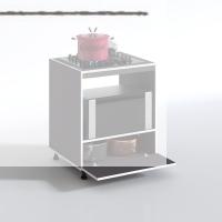Kenzlife ocak dolabı şehrazat gri 85*70*60 XLARGE kapaklı hazır mutfak ankastre gömme ocak için