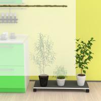 Kenzlife saksı altlığı kazım gri 010*090*30 tüp saksılık
