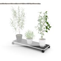Kenzlife saksı altlığı kazım gri 010*090*30 tüp saksılık