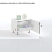 Kenzlife sepetli kilitli mutfak dolabı ruberukilit byz 038x45x30 banyo çamaşır beyaz 2 li sepet