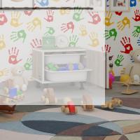 Kenzlife sepetli kilitli mutfak dolabı ruberukilit crd 038x45x30 banyo çamaşır beyaz 2 li sepet