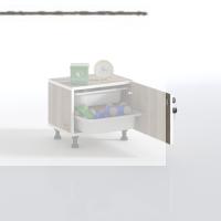Kenzlife sepetli kilitli mutfak dolabı ruberukilit crd 038x45x30 banyo çamaşır beyaz 2 li sepet