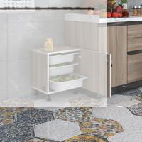 Kenzlife sepetli kilitli mutfak dolabı ruberukilit crd 050x45x30 banyo çamaşır beyaz 3 lü sepet