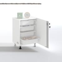 Kenzlife sepetli kilitli mutfak dolabı ruberukilit byz 062x45x30 banyo çamaşır beyaz 4 lü sepet