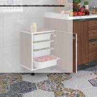 Kenzlife sepetli kilitli mutfak dolabı ruberukilit cvz 062x45x30 banyo çamaşır beyaz 4 lü sepet