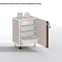 Kenzlife sepetli kilitli mutfak dolabı ruberukilit cvz 062x45x30 banyo çamaşır beyaz 4 lü sepet