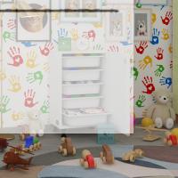 Kenzlife sepetli kilitli mutfak dolabı ruberukilit byz 074x45x30 banyo çamaşır beyaz 5 li sepet