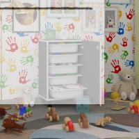 Kenzlife sepetli kilitli mutfak dolabı ruberukilit gri 074x45x30 banyo çamaşır beyaz 5 li sepet