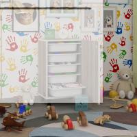 Kenzlife sepetli kilitli mutfak dolabı ruberukilit crd 074x45x30 banyo çamaşır beyaz 5 li sepet