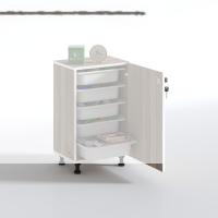 Kenzlife sepetli kilitli mutfak dolabı ruberukilit crd 074x45x30 banyo çamaşır beyaz 5 li sepet