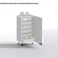 Kenzlife sepetli kilitli mutfak dolabı ruberukilit gri 086x45x30 banyo çamaşır beyaz 6 lı sepet