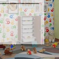 Kenzlife sepetli kilitli mutfak dolabı ruberukilit cvz 086x45x30 banyo çamaşır beyaz 6 lı sepet