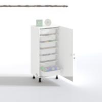 Kenzlife sepetli kilitli mutfak dolabı ruberukilit byz 098x45x30 banyo çamaşır beyaz 7 li sepet