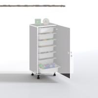 Kenzlife sepetli kilitli mutfak dolabı ruberukilit gri 098x45x30 banyo çamaşır beyaz 7 li sepet