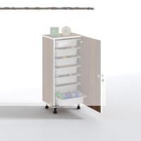 Kenzlife sepetli kilitli mutfak dolabı ruberukilit cvz 098x45x30 banyo çamaşır beyaz 7 li sepet