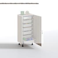 Kenzlife sepetli kilitli mutfak dolabı ruberukilit crd 098x45x30 banyo çamaşır beyaz 7 li sepet