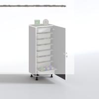 Kenzlife sepetli kilitli mutfak dolabı ruberukilit gri 110x45x30 banyo çamaşır beyaz 8 li sepet