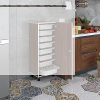 Kenzlife sepetli kilitli mutfak dolabı ruberukilit cvz 110x45x30 banyo çamaşır beyaz 8 li sepet