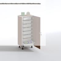 Kenzlife sepetli kilitli mutfak dolabı ruberukilit cvz 110x45x30 banyo çamaşır beyaz 8 li sepet
