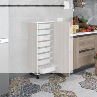 Kenzlife sepetli kilitli mutfak dolabı ruberukilit crd 110x45x30 banyo çamaşır beyaz 8 li sepet