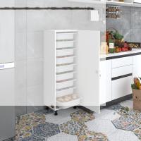 Kenzlife sepetli kilitli mutfak dolabı ruberukilit byz 122x45x30 banyo çamaşır beyaz 9 lu sepet