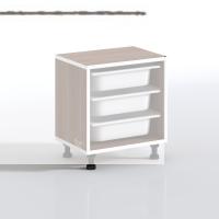 Kenzlife sepetli mutfak dolabı ruberu cvz 050x45x30 banyo oyuncak çamaşır beyaz 3 lü sepet