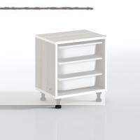 Kenzlife sepetli mutfak dolabı ruberu crd 050x45x30 banyo oyuncak çamaşır beyaz 3 lü sepet