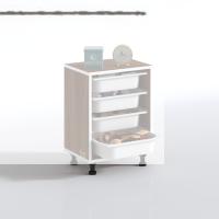 Kenzlife sepetli mutfak dolabı ruberu cvz 062x45x30 banyo oyuncak çamaşır beyaz 4 lü sepet