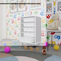 Kenzlife sepetli mutfak dolabı ruberu gri 074x45x30 banyo oyuncak çamaşır beyaz 5 li sepet