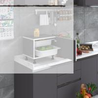 Kenzlife sepetli mutfak dolabı ruberukapak gri 038x45x30 kapaklı banyo çamaşır beyaz 2 li sepet