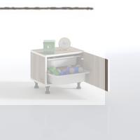 Kenzlife sepetli mutfak dolabı ruberukapak crd 038x45x30 kapaklı banyo çamaşır beyaz 2 li sepet