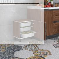 Kenzlife sepetli mutfak dolabı ruberukapak cvz 050x45x30 kapaklı banyo çamaşır beyaz 3 lü sepet