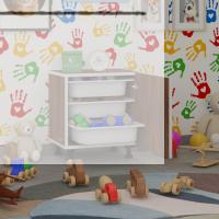 Kenzlife sepetli mutfak dolabı ruberukapak cvz 050x45x30 kapaklı banyo çamaşır beyaz 3 lü sepet