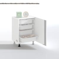 Kenzlife sepetli mutfak dolabı ruberukapak byz 062x45x30 kapaklı banyo çamaşır beyaz 4 lü sepet