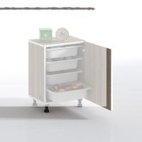 Kenzlife sepetli mutfak dolabı ruberukapak crd 062x45x30 kapaklı banyo çamaşır beyaz 4 lü sepet