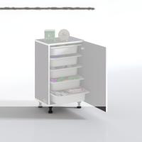 Kenzlife sepetli mutfak dolabı ruberukapak gri 074x45x30 kapaklı banyo çamaşır beyaz 5 li sepet