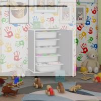 Kenzlife sepetli mutfak dolabı ruberukapak gri 074x45x30 kapaklı banyo çamaşır beyaz 5 li sepet