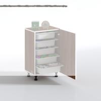 Kenzlife sepetli mutfak dolabı ruberukapak cvz 074x45x30 kapaklı banyo çamaşır beyaz 5 li sepet