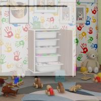 Kenzlife sepetli mutfak dolabı ruberukapak cvz 074x45x30 kapaklı banyo çamaşır beyaz 5 li sepet