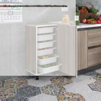Kenzlife sepetli mutfak dolabı ruberukapak crd 086x45x30 kapaklı banyo çamaşır beyaz 6 lı sepet