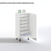 Kenzlife sepetli mutfak dolabı ruberukapak byz 098x45x30 kapaklı banyo çamaşır beyaz 7 li sepet