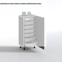 Kenzlife sepetli mutfak dolabı ruberukapak gri 098x45x30 kapaklı banyo çamaşır beyaz 7 li sepet