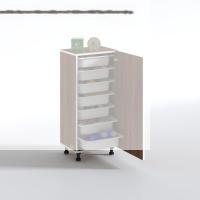 Kenzlife sepetli mutfak dolabı ruberukapak cvz 098x45x30 kapaklı banyo çamaşır beyaz 7 li sepet