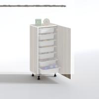 Kenzlife sepetli mutfak dolabı ruberukapak crd 098x45x30 kapaklı banyo çamaşır beyaz 7 li sepet