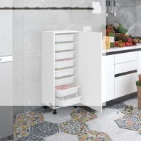 Kenzlife sepetli mutfak dolabı ruberukapak byz 110x45x30 kapaklı banyo çamaşır beyaz 8 li sepet