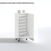 Kenzlife sepetli mutfak dolabı ruberukapak byz 110x45x30 kapaklı banyo çamaşır beyaz 8 li sepet
