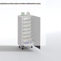 Kenzlife sepetli mutfak dolabı ruberukapak gri 110x45x30 kapaklı banyo çamaşır beyaz 8 li sepet