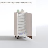 Kenzlife sepetli mutfak dolabı ruberukapak cvz 110x45x30 kapaklı banyo çamaşır beyaz 8 li sepet