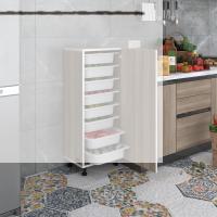 Kenzlife sepetli mutfak dolabı ruberukapak crd 110x45x30 kapaklı banyo çamaşır beyaz 8 li sepet