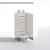 Kenzlife sepetli mutfak dolabı ruberukapak crd 110x45x30 kapaklı banyo çamaşır beyaz 8 li sepet